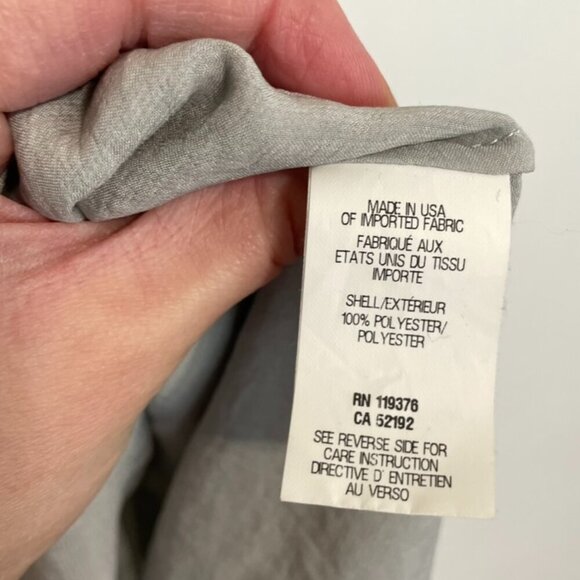 NEW NWT HELMUT LANG Chroma Drape Top Silver Gray Satin Layered Cutout Back Tank - Picture 11 of 16